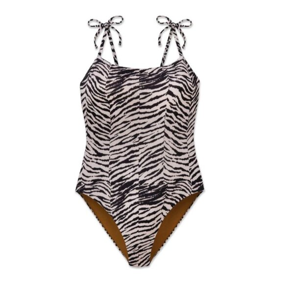 NWT WET Tie Shoulder One Piece Swimsuit in Zebra - XL - Picture 1 of 7